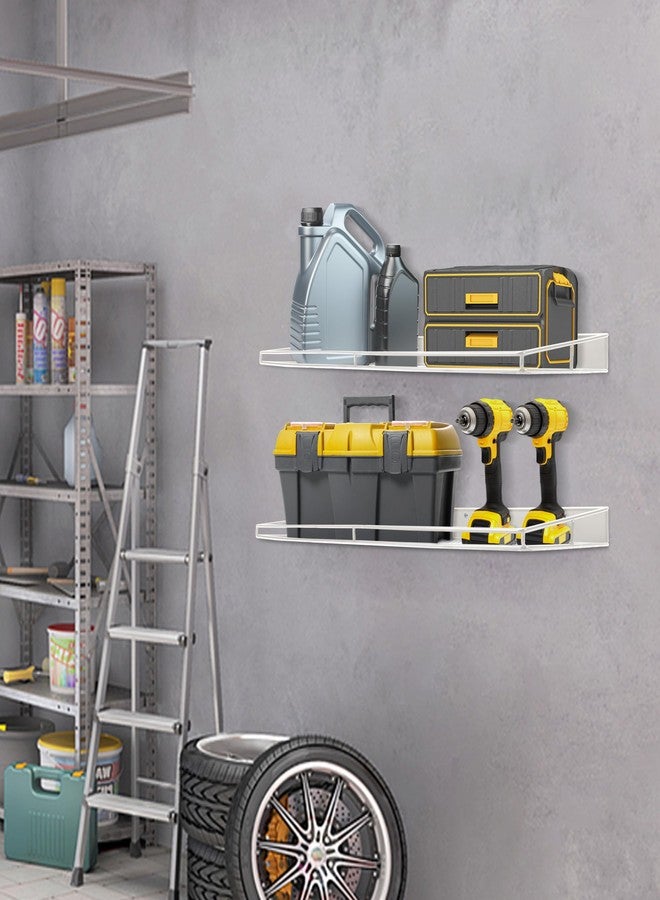 RedCall Heavy-Duty Wall Shelf, 2 Pack Garage Shelf, 23.5" x 12" Large Wall Mounted Shelves for Garage, Laundry Room, Closet, Holds Up to 75 Lbs - Image 2